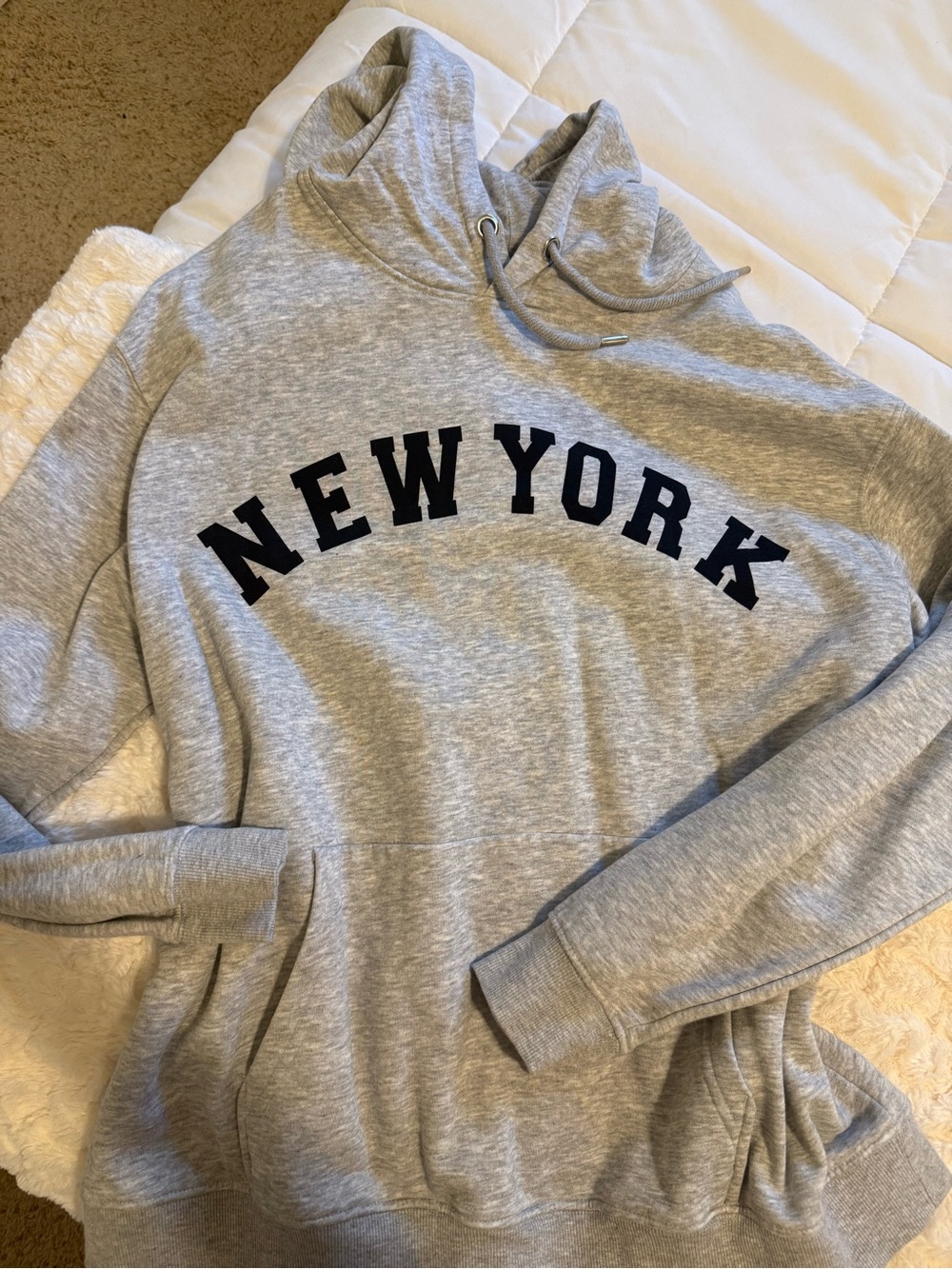 H&M Gray 'New York' Pullover Hoodie